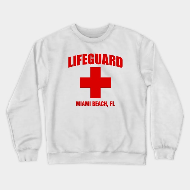 Lifeguard Miami Beach Crewneck Sweatshirt by parashop